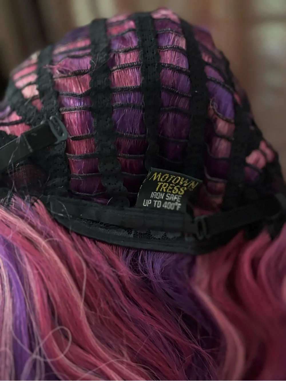 Black to Purple Pink Ombre Wavy Lace Front Wig